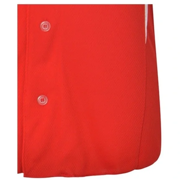 Champro Adult Bull Pen Full Button baseball jersey size XL orange white … - Picture 4 of 9